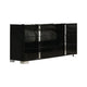Suni Wide Dresser | Piano Black Wood with UV Finish | 6 Drawers