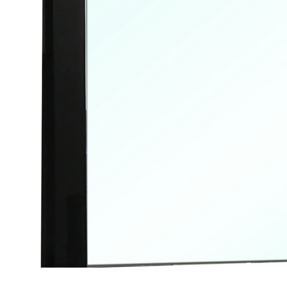 Suni Dresser Mirror | 40’’ | Sleek Piano Black Wood | Frameless Design BM339330