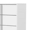 Suni Tall Dresser Chest | Glossy White Wood with UV Finish | 5 Drawers BM339332