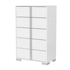 Suni Tall Dresser Chest | Glossy White Wood with UV Finish | 5 Drawers