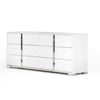 Suni Wide Dresser | Glossy White Wood with UV Finish | 6 Drawers BM339333