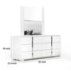 Suni Wide Dresser | Glossy White Wood with UV Finish | 6 Drawers BM339333