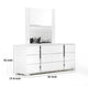 Suni Wide Dresser | Glossy White Wood with UV Finish | 6 Drawers BM339333