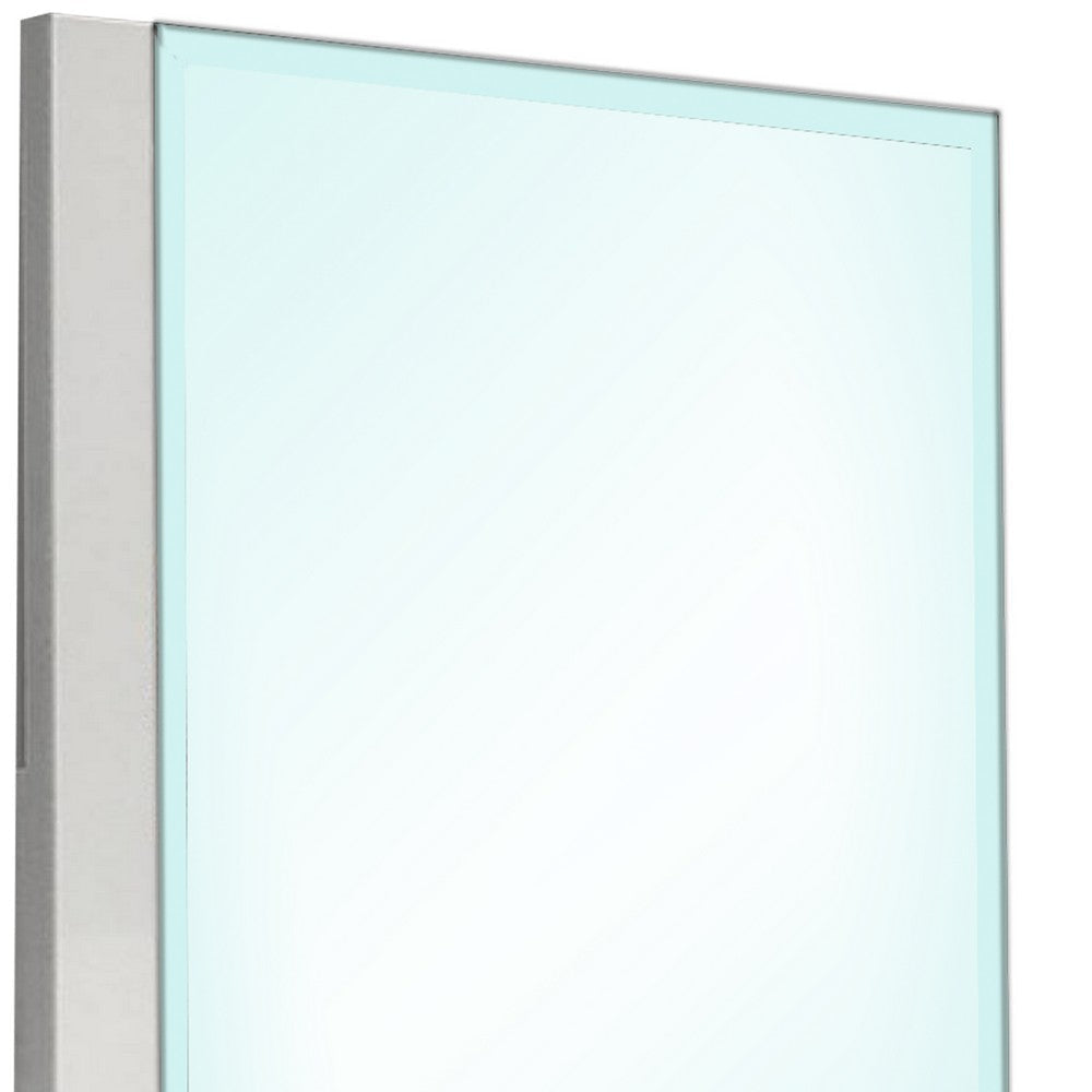 Suni Dresser Mirror | 40’’ | Sleek White Wood | Frameless Design BM339334