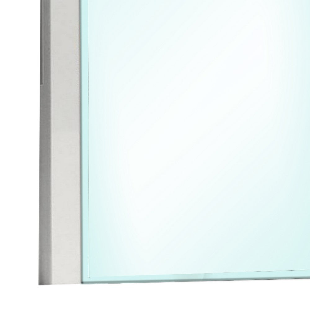 Suni Dresser Mirror | 40’’ | Sleek White Wood | Frameless Design BM339334