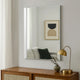 Suni Dresser Mirror | 40" | Sleek White Wood | Frameless Design