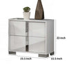 Suni Nightstand | Glossy White Wood with UV Finish | 2 Drawers | 24’’ BM339335