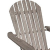 Geli Outdoor Adirondack Chair | Slatted Back | Gray Eucalyptus Wood