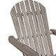 Geli Outdoor Adirondack Chair | Slatted Back | Gray Eucalyptus Wood