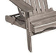 Geli Outdoor Adirondack Chair | Slatted Back | Gray Eucalyptus Wood