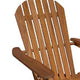 Geli Outdoor Adirondack Chair | Slatted Back | Natural Brown Wood