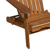 Geli Outdoor Adirondack Chair | Slatted Back | Natural Brown Wood