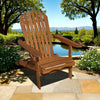 Geli Outdoor Adirondack Chair | Slatted Back | Natural Brown Wood