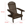 Geli Outdoor Adirondack Chair | Slatted Back | Weathered Gray Wood