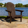 Geli Outdoor Adirondack Chair | Slatted Back | Weathered Gray Wood