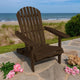 Geli Outdoor Adirondack Chair | Slatted Back | Weathered Gray Wood