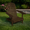 Geli Outdoor Adirondack Chair | Slatted Back | Weathered Gray Wood