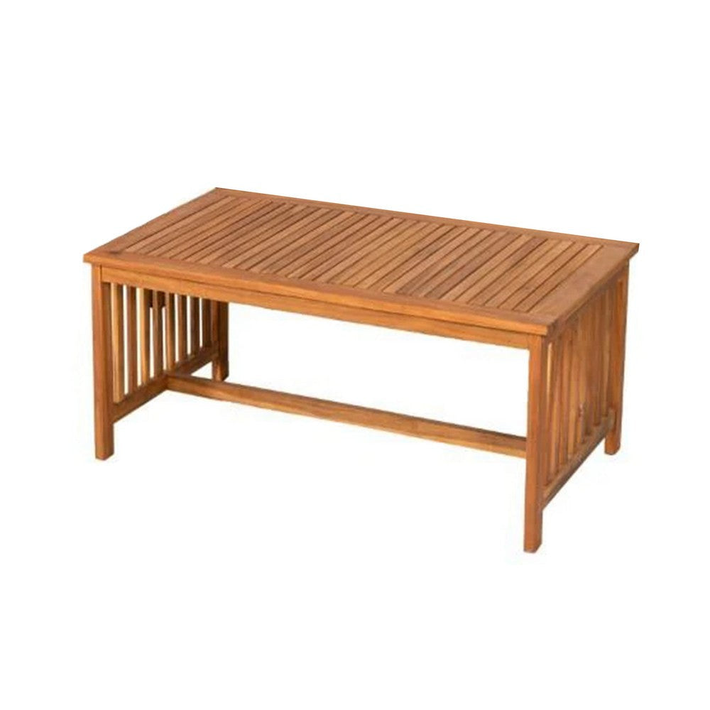 Kaila 2pc Outdoor Table & Loveseat Set | Beige Cushion | Natural Brown BM339339