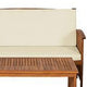 Kaila 2pc Outdoor Table & Loveseat Set | Beige Cushion | Natural Brown BM339339