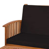 Kaila 2pc Outdoor Table & Loveseat Set | Black Cushion | Natural Brown BM339340