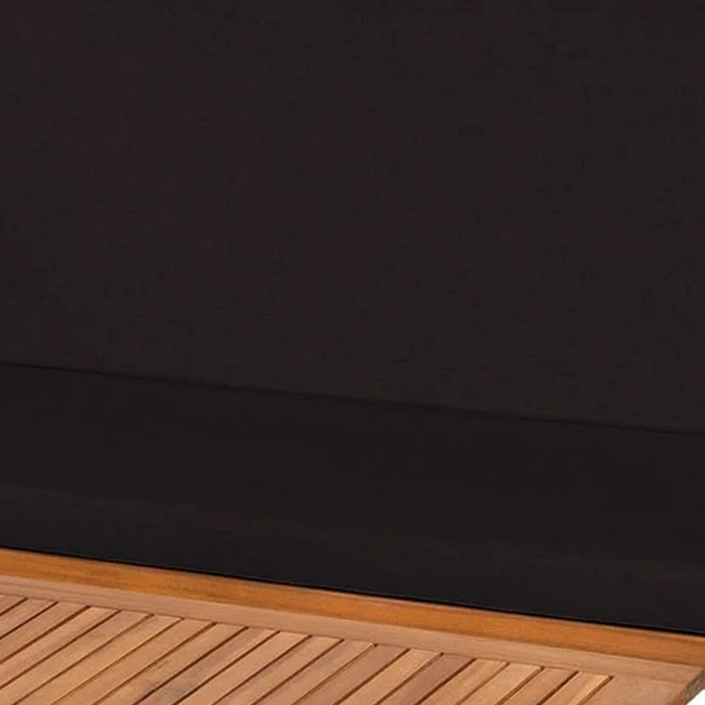 Kaila 2pc Outdoor Table & Loveseat Set | Black Cushion | Natural Brown BM339340