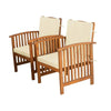 Kaila Outdoor Armchair Set of 2 | Beige Cushions | Natural Brown Wood