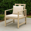Beli Outdoor Armchair Set of 2 | Washable Beige Covers | Natural Brown