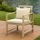 Beli Outdoor Armchair Set of 2 | Washable Beige Covers | Natural Brown