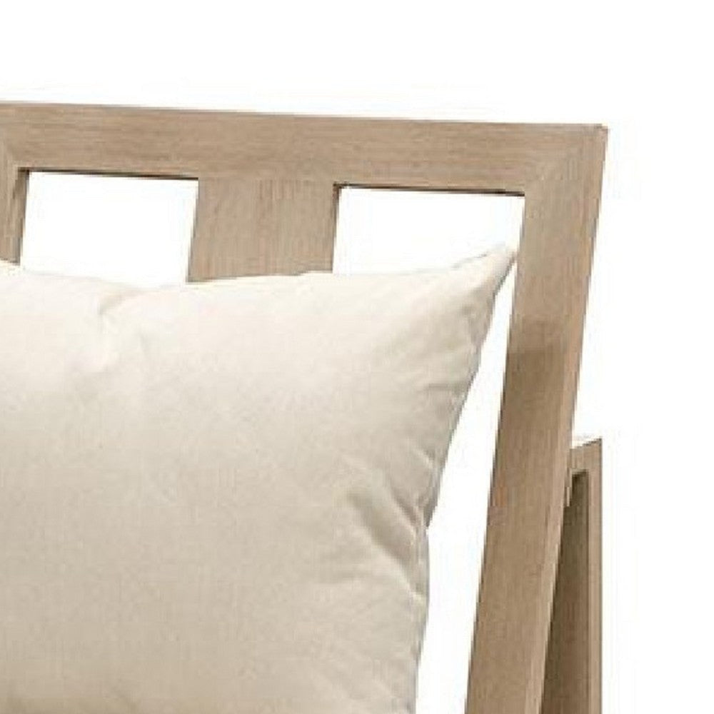 Beli Outdoor Side Chair Set of 2 | Washable Beige Covers | Natural Brown