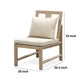 Beli Outdoor Side Chair Set of 2 | Washable Beige Covers | Natural Brown