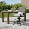 Leki Swivel Counter Height Chair Set of 2 | Gray Rattan | Black Metal