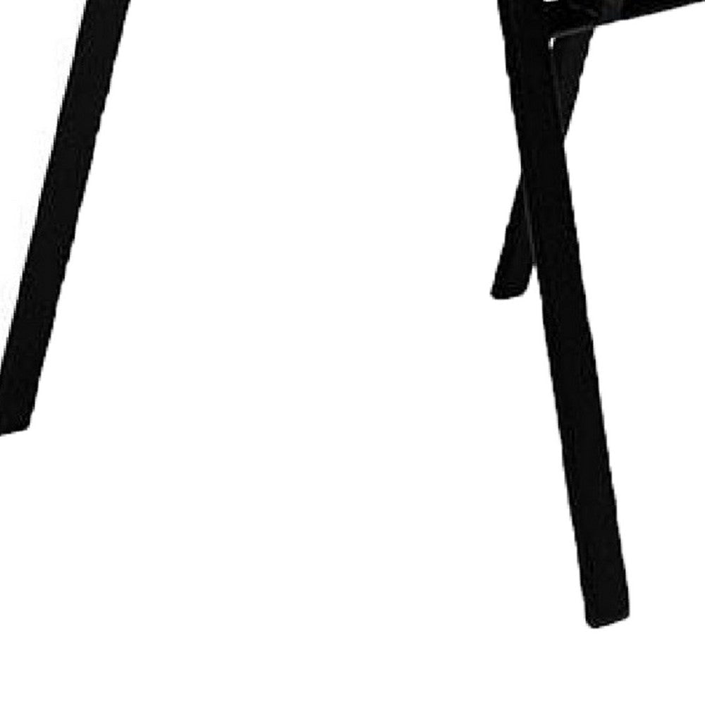 Feli Outdoor Stacking Chair Set of 2 | Blue Mesh Fabric | Black Metal BM339348