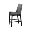 Heni Counter Height Chair | Gray Polyester Cushions | Dark Walnut Brown BM339352