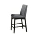 Heni Counter Height Chair | Gray Polyester Cushions | Dark Walnut Brown BM339352