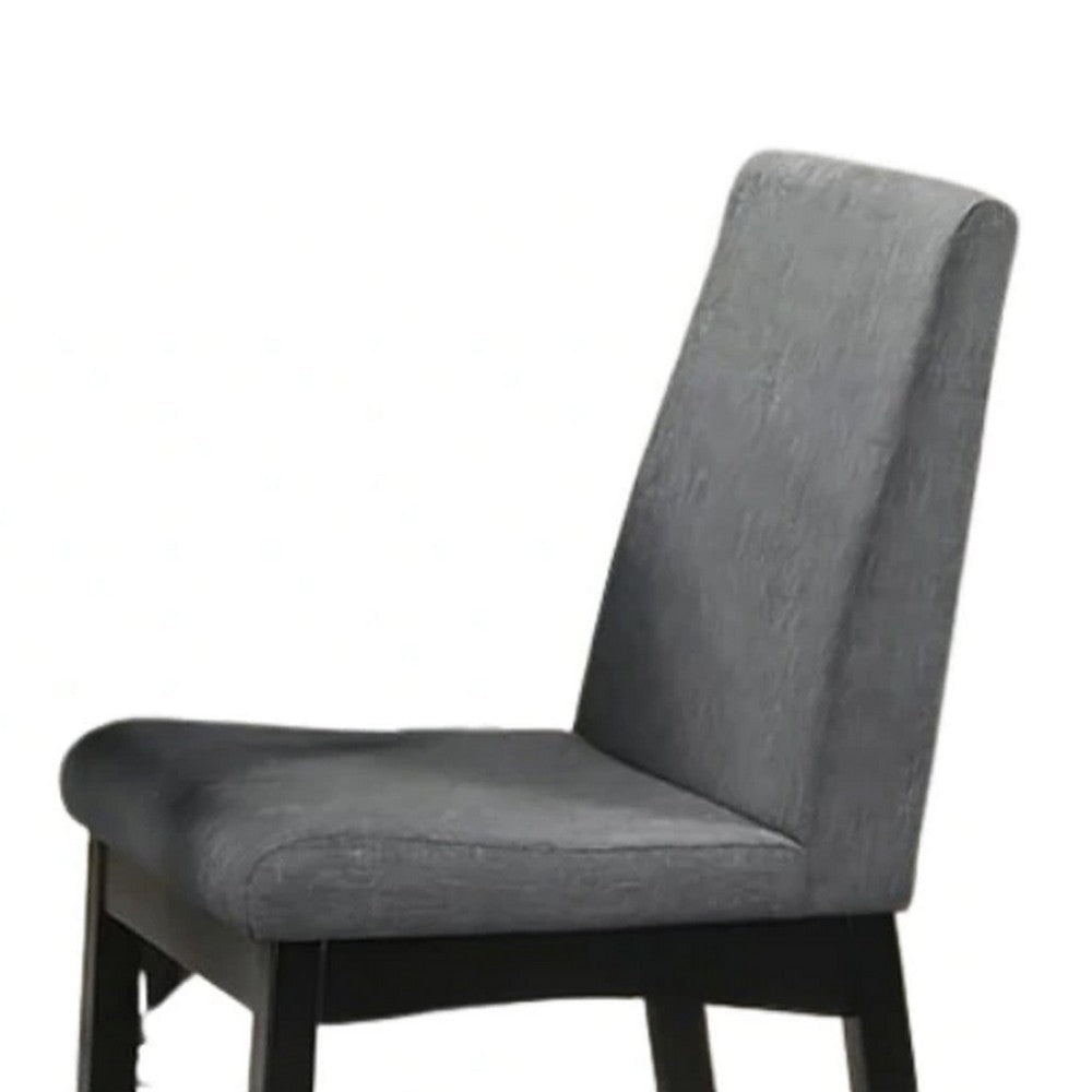 Heni Counter Height Chair | Gray Polyester Cushions | Dark Walnut Brown BM339352