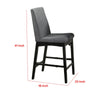 Heni Counter Height Chair | Gray Polyester Cushions | Dark Walnut Brown BM339352