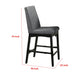 Heni Counter Height Chair | Gray Polyester Cushions | Dark Walnut Brown BM339352