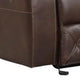 Kesy Manual Glider Recliner Chair | Pillow Top Arms | Brown Faux Leather BM339355