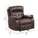 Kesy Manual Glider Recliner Chair | Pillow Top Arms | Brown Faux Leather BM339355