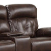 Kesy Manual Recliner Loveseat | Pillow Top Arms | Brown Faux Leather BM339356