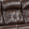 Kesy Manual Recliner Sofa | Pillow Top Arms | Brown Faux Leather 84’’ BM339357