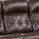 Kesy Manual Recliner Sofa | Pillow Top Arms | Brown Faux Leather 84’’ BM339357