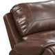 Teli Manual Swivel Glider Recliner Chair | Dark Brown Faux Leather BM339358
