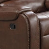 Teli Manual Swivel Glider Recliner Chair | Dark Brown Faux Leather BM339358