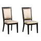 Yada Side Dining Chair Set of 2 | Slatted Back | Espresso Brown