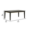 Yada Dining Table | Espresso Brown Rectangular 72" Top