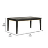 Yada Dining Table | Espresso Brown Rectangular 72’’ Top BM339362