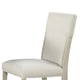 Hagy Side Dining Chair Set of 2 | Natural Brown Wood | Soft White Fabric BM339363
