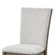 Clema Side Dining Chair Set of 2 | Oak Brown Wood | Gray Fabric and Foam BM339364