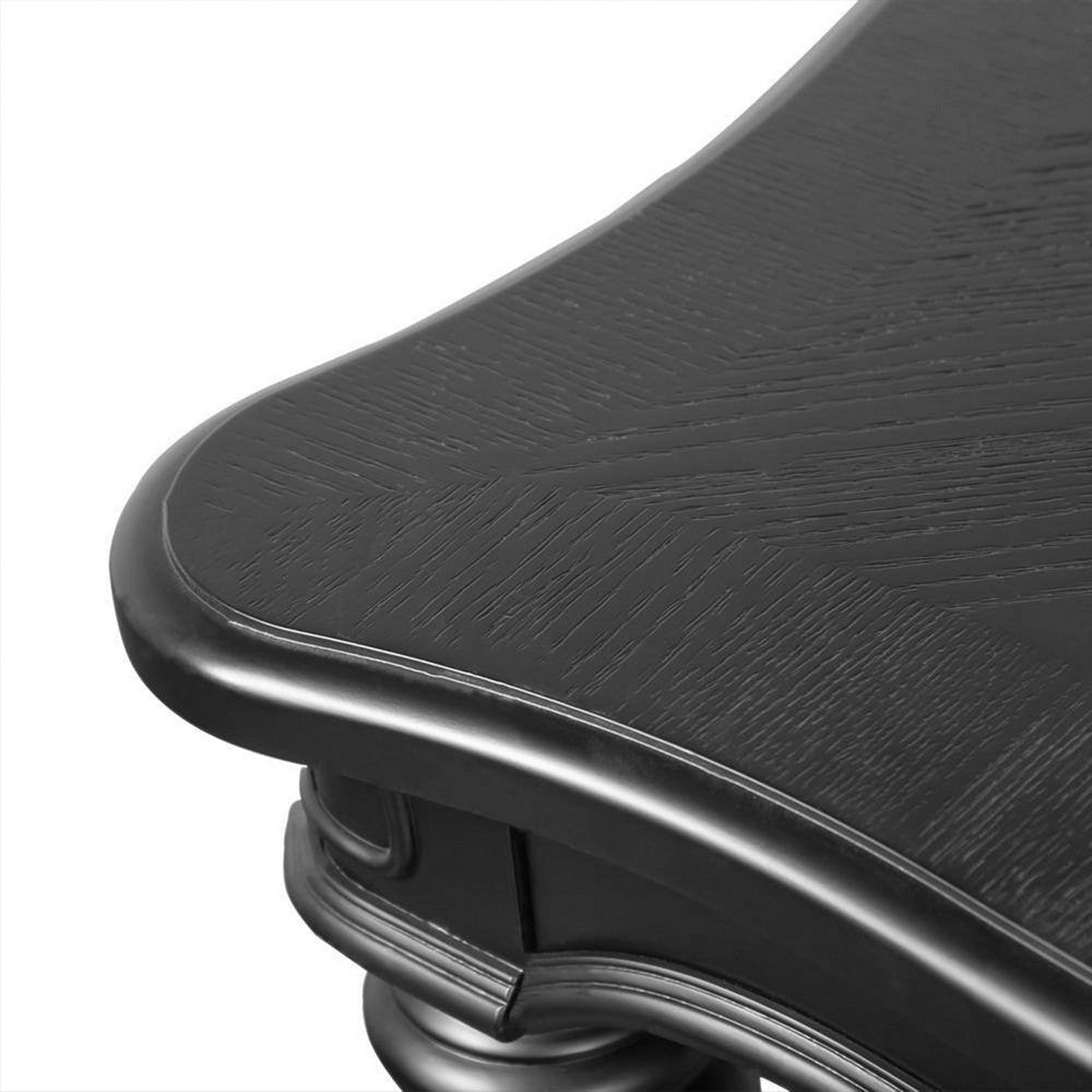 Hixe Dining Table | Black Wood | Turned Legs | Rectangular 84’’ Top BM339366